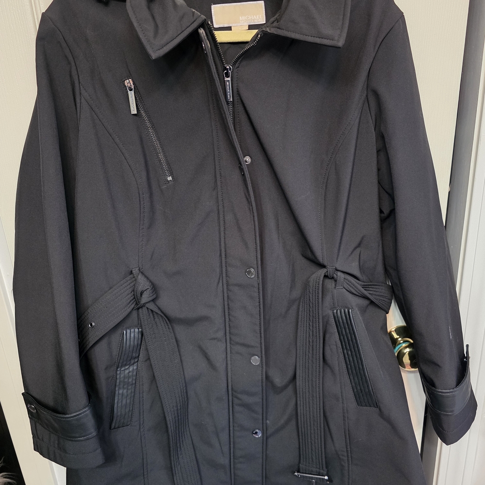 MICHAEL Michael Kors Elegant Black Trench Coat